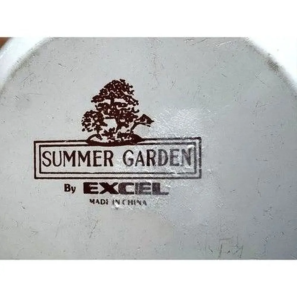 Vintage Floral Enamel Saucepan – Summer Garden Exciel Pot with Wooden Handle